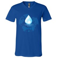 World Water Day Earth Cool Gift V-Neck T-Shirt