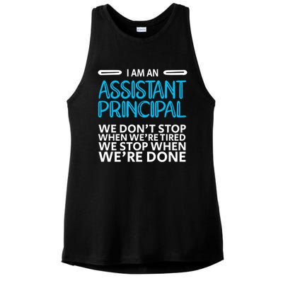 When We're Done Assistant Principal Gift Ladies PosiCharge Tri-Blend Wicking Tank