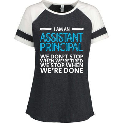 When We're Done Assistant Principal Gift Enza Ladies Jersey Colorblock Tee