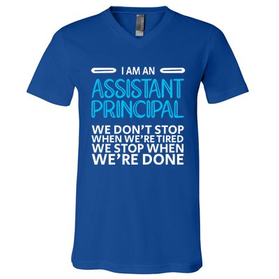 When We're Done Assistant Principal Gift V-Neck T-Shirt