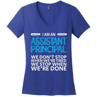 When We're Done Assistant Principal Gift Women's V-Neck T-Shirt