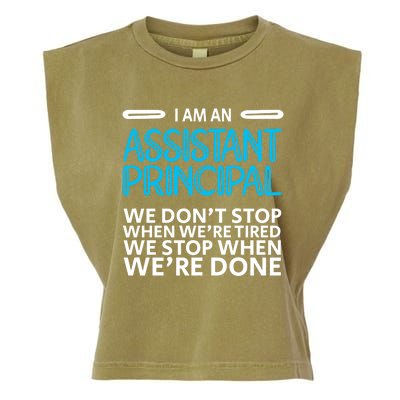 When We're Done Assistant Principal Gift Garment-Dyed Women's Muscle Tee