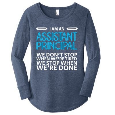 When We're Done Assistant Principal Gift Women's Perfect Tri Tunic Long Sleeve Shirt