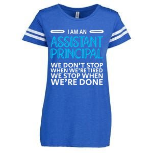 When We're Done Assistant Principal Gift Enza Ladies Jersey Football T-Shirt