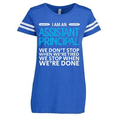 When We're Done Assistant Principal Gift Enza Ladies Jersey Football T-Shirt