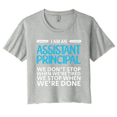 When We're Done Assistant Principal Gift Women's Crop Top Tee