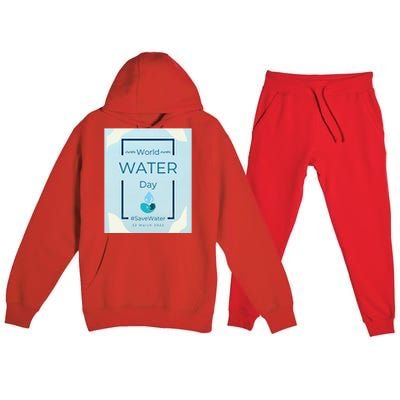 World Water Day Save Water Gift Save Your Water For The Future Gift Premium Hooded Sweatsuit Set