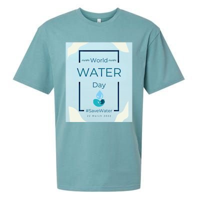 World Water Day Save Water Gift Save Your Water For The Future Gift Sueded Cloud Jersey T-Shirt