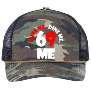 Wine We Dine Me 69 Me Retro Rope Trucker Hat Cap