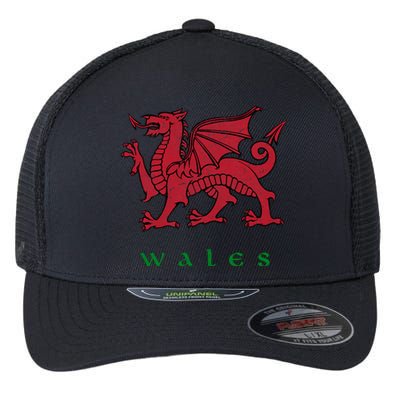 Wales Welsh Dragon Flexfit Unipanel Trucker Cap