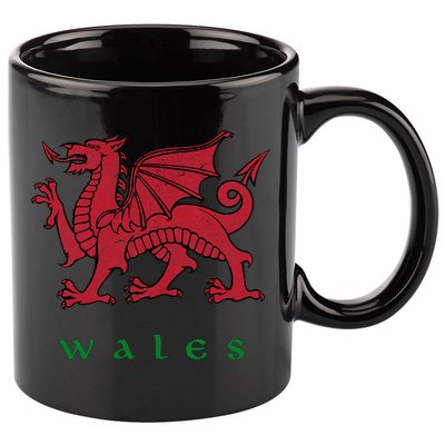 Wales Welsh Dragon 11oz C Handle Ceramic Mug