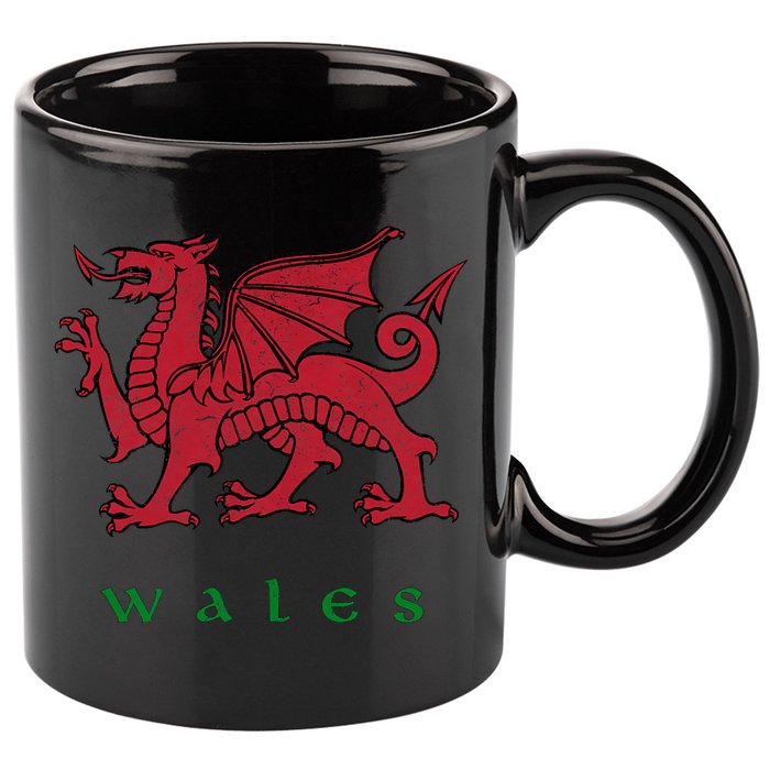 Wales Welsh Dragon 11oz C Handle Ceramic Mug