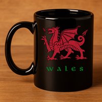 Wales Welsh Dragon 11oz C Handle Ceramic Mug