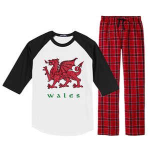 Wales Welsh Dragon Raglan Sleeve Pajama Set