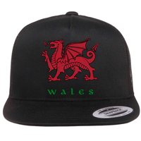 Wales Welsh Dragon Flat Bill Trucker Hat