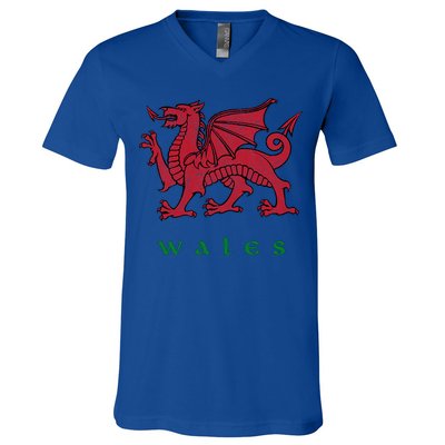 Wales Welsh Dragon V-Neck T-Shirt