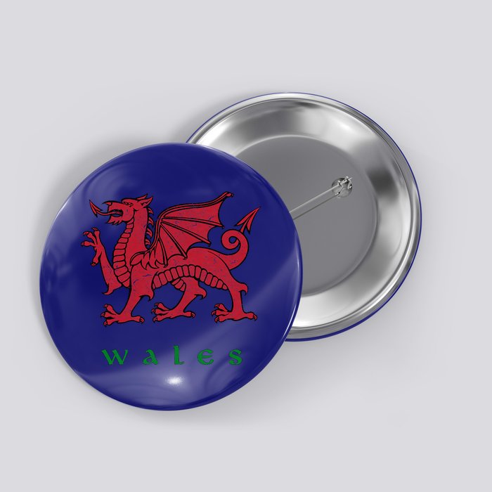 Wales Welsh Dragon Button