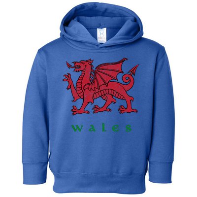 Wales Welsh Dragon Toddler Hoodie