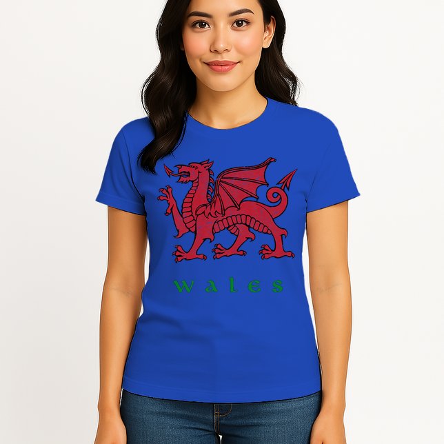 Wales Welsh Dragon Womens T-Shirt