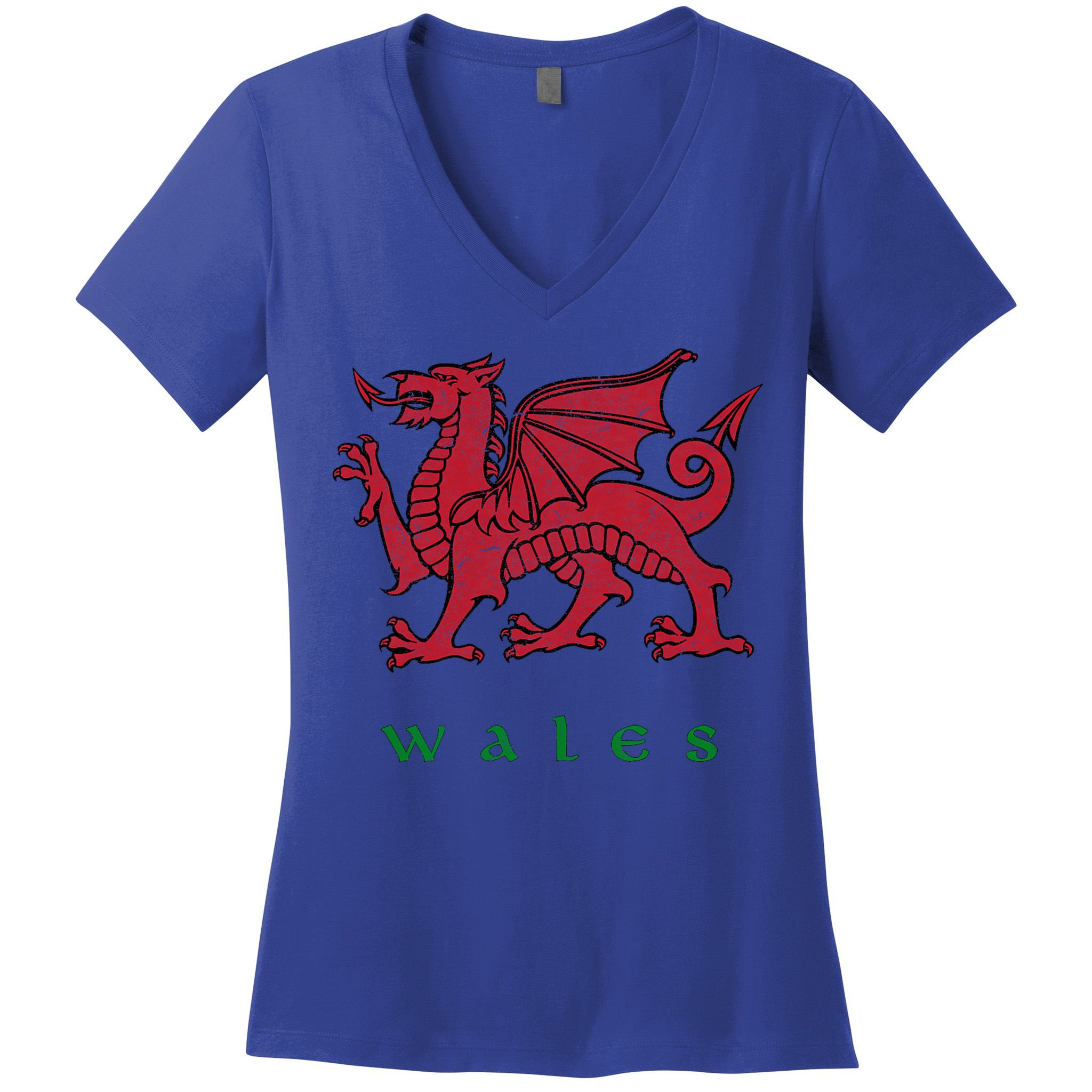 Wales Welsh Dragon Women's V-Neck T-Shirt