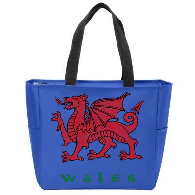 Wales Welsh Dragon Zip Tote Bag