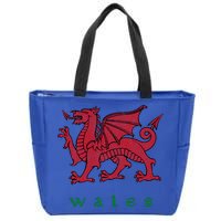 Wales Welsh Dragon Zip Tote Bag