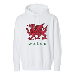 Wales Welsh Dragon Garment-Dyed Fleece Hoodie