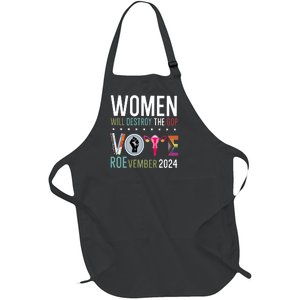 Women Will Destroy The Gop Vote Roevember 2024 Full-Length Apron With Pockets