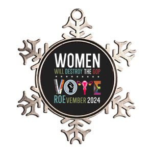 Women Will Destroy The Gop Vote Roevember 2024 Metallic Star Ornament