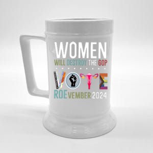 Women Will Destroy The Gop Vote Roevember 2024 Beer Stein