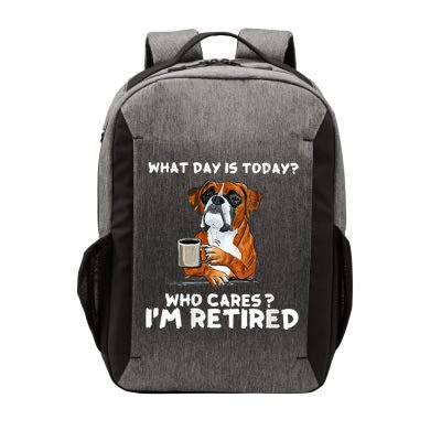 Womens What Day Is Today Who Care I'm Retired Funny Boxer Dog Vector Backpack