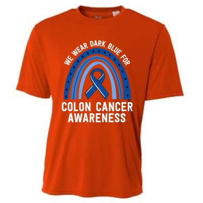 We Wear Dark Blue Colon Cancer Awareness Matching Family Gift Cooling Performance Crew T-Shirt