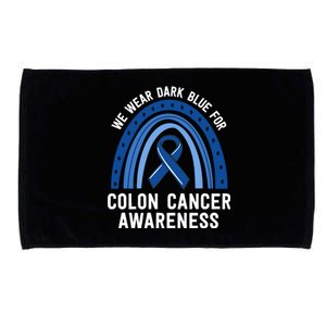 We Wear Dark Blue Colon Cancer Awareness Matching Family Gift Microfiber Hand Towel