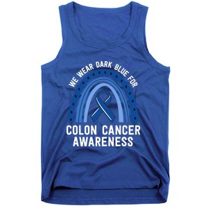 We Wear Dark Blue Colon Cancer Awareness Matching Family Gift Tank Top