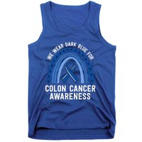 We Wear Dark Blue Colon Cancer Awareness Matching Family Gift Tank Top