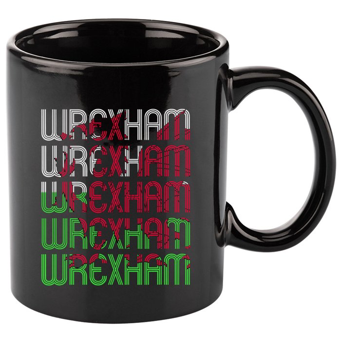 Wrexham Wales Dragon Welsh Flag Sports Merchandise 11oz C Handle Ceramic Mug