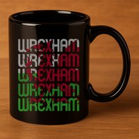 Wrexham Wales Dragon Welsh Flag Sports Merchandise 11oz C Handle Ceramic Mug