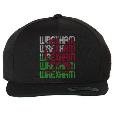 Wrexham Wales Dragon Welsh Flag Sports Merchandise Wool Snapback Cap