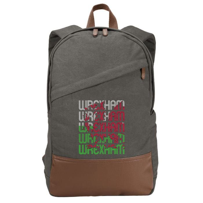 Wrexham Wales Dragon Welsh Flag Sports Merchandise Cotton Canvas Backpack