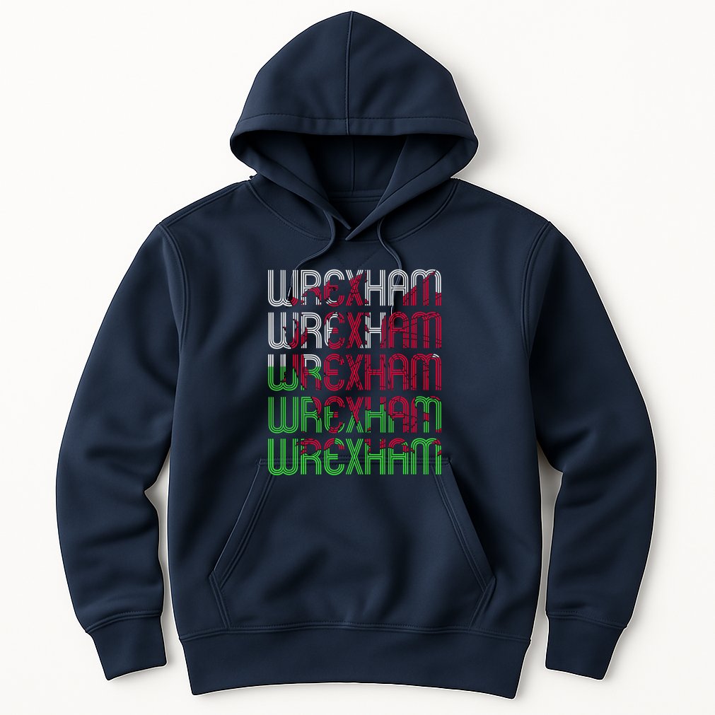 Wrexham Wales Dragon Welsh Flag Sports Merchandise Hoodie
