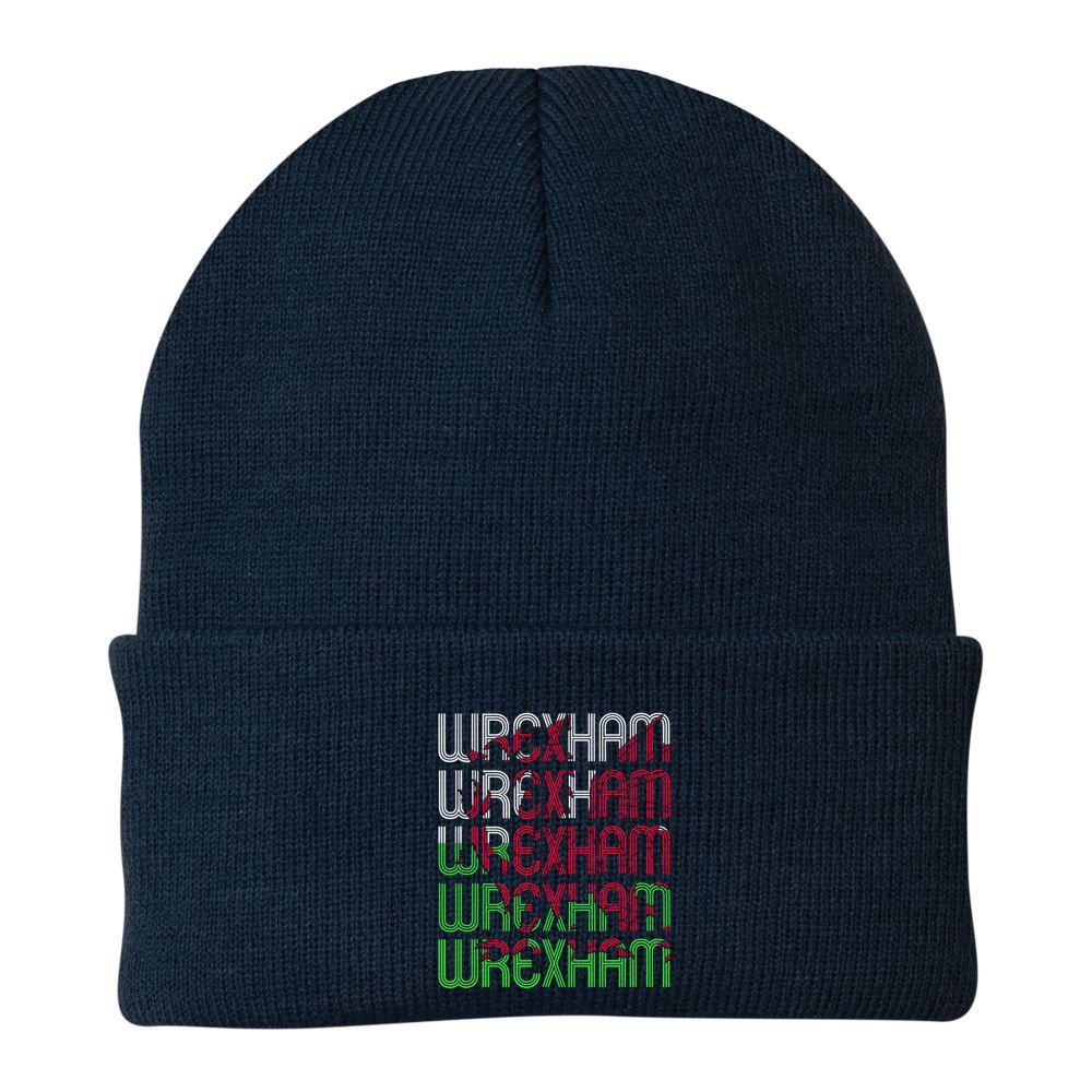 Wrexham Wales Dragon Welsh Flag Sports Merchandise Beanie