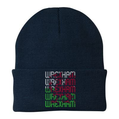 Wrexham Wales Dragon Welsh Flag Sports Merchandise Knit Cap Winter Beanie