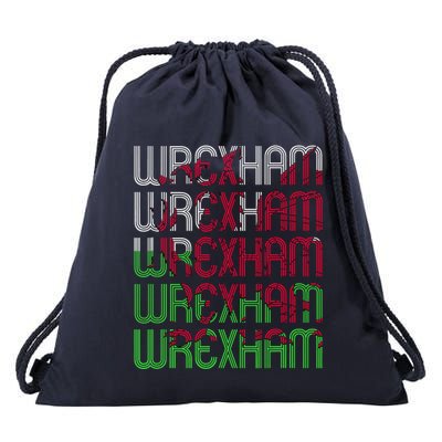 Wrexham Wales Dragon Welsh Flag Sports Merchandise Drawstring Bag