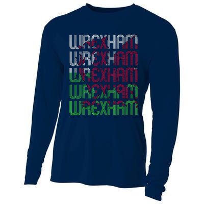 Wrexham Wales Dragon Welsh Flag Sports Merchandise Cooling Performance Long Sleeve Crew