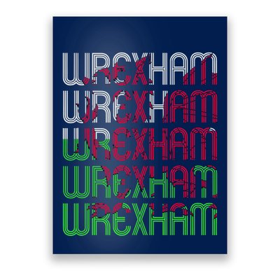 Wrexham Wales Dragon Welsh Flag Sports Merchandise Poster