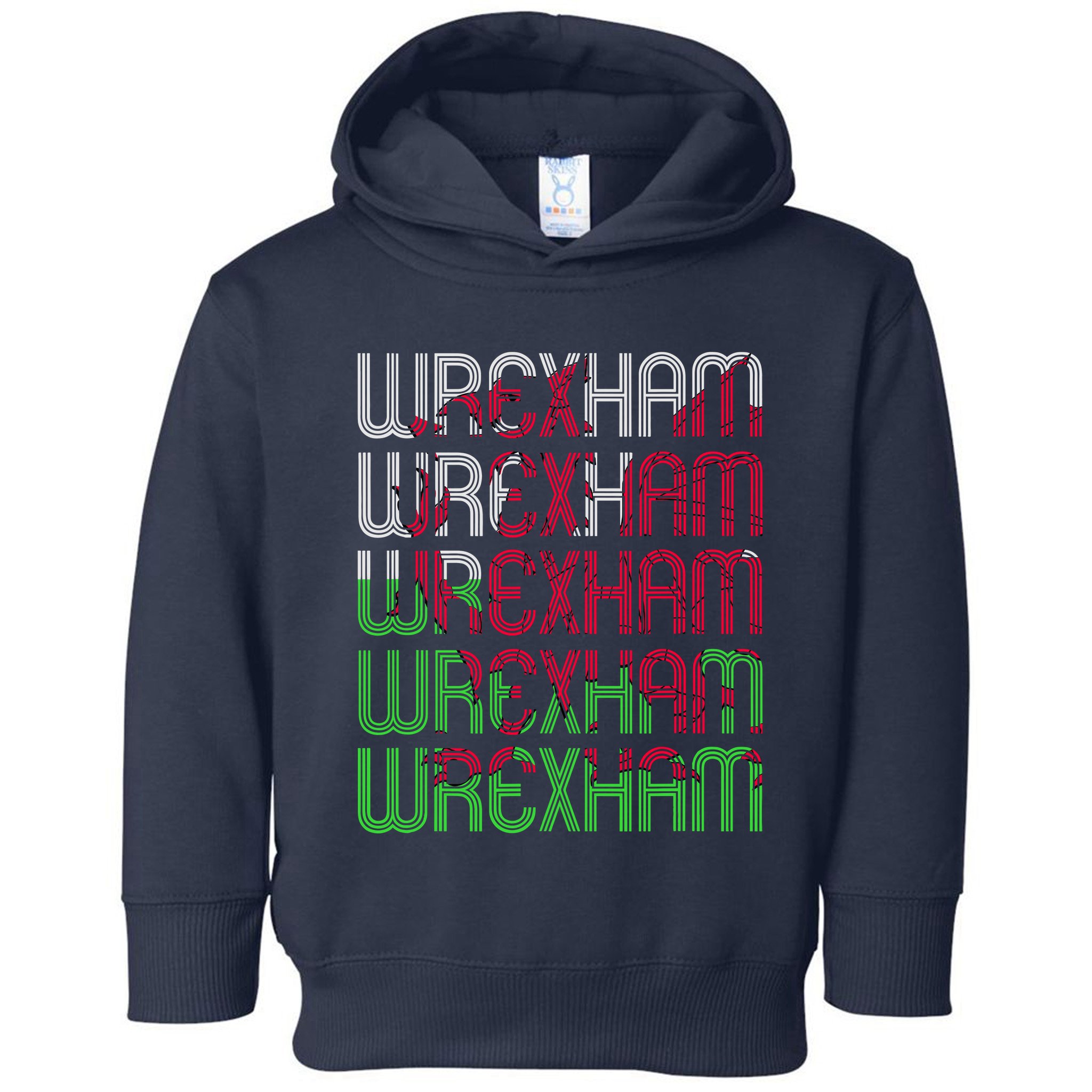 Wrexham Wales Dragon Welsh Flag Sports Merchandise Toddler Hoodie