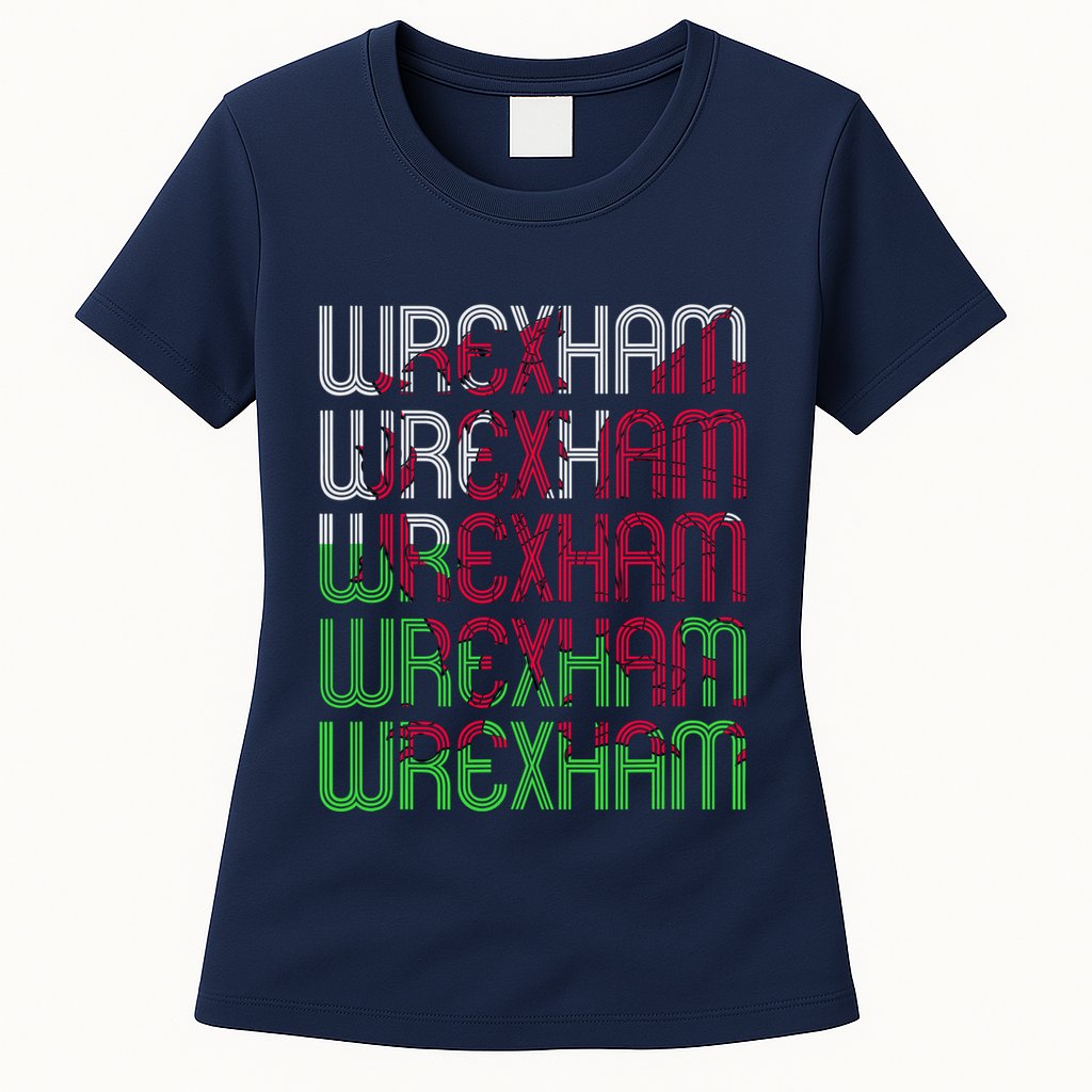Wrexham Wales Dragon Welsh Flag Sports Merchandise Womens T-Shirt