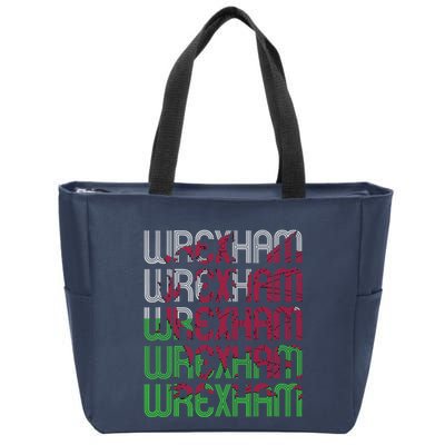Wrexham Wales Dragon Welsh Flag Sports Merchandise Zip Tote Bag