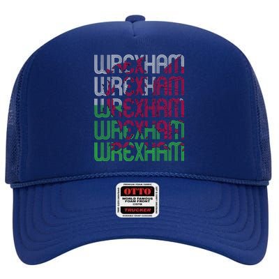 Wrexham Wales Dragon Welsh Flag Sports Merchandise High Crown Mesh Back Trucker Hat