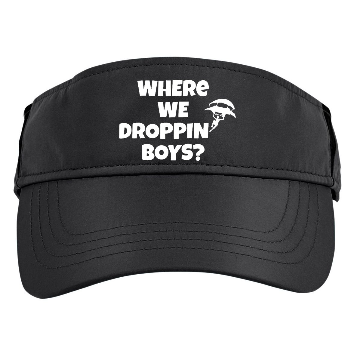 Where We Dropping Boys Adult Drive Performance Visor